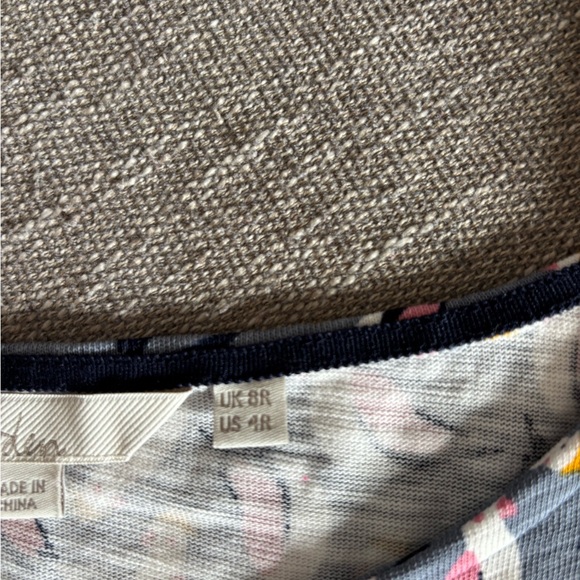 Boden Cockatoo Novelty Print Short Sleeve Dress Cotton Spring Summer Resort 4R - Picture 9 of 11